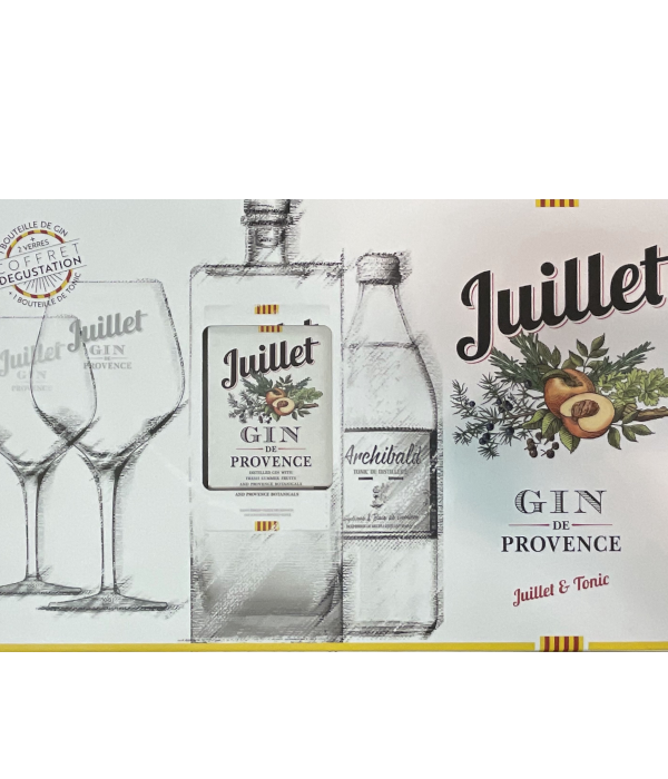 Coffret - Ferroni Gin juillet - 50cl - 44% + 2 verres + 1 tonic